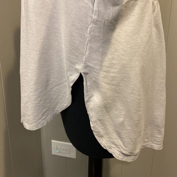 Wrap Size 10 Grey Tunic Long Sleeve Button Down Weave Neckline - Picture 4 of 7